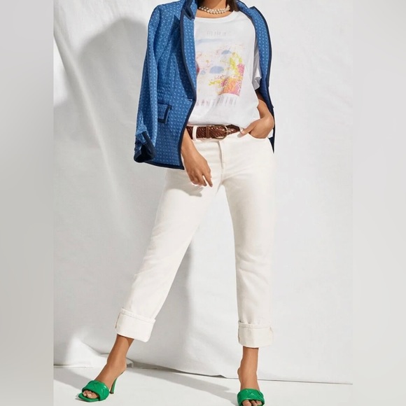 NWOT Cabi 100% Boyfriend Jean - Vintage White - Size 4 - Picture 1 of 5